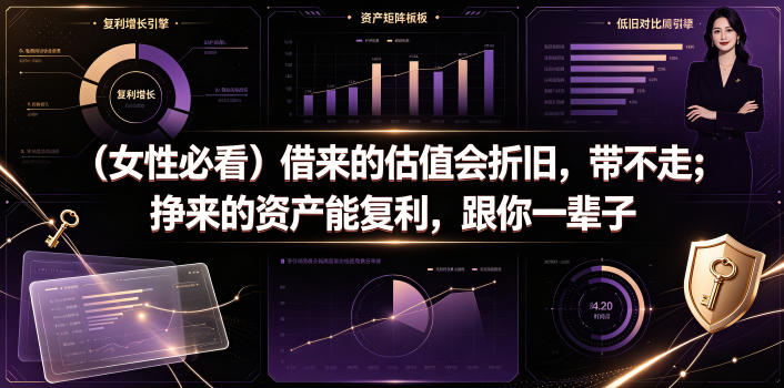 付费文章:(女性必看)借来的估值会折旧,带不走;挣来的资产能复利,跟你一辈子-MFXUI中国站