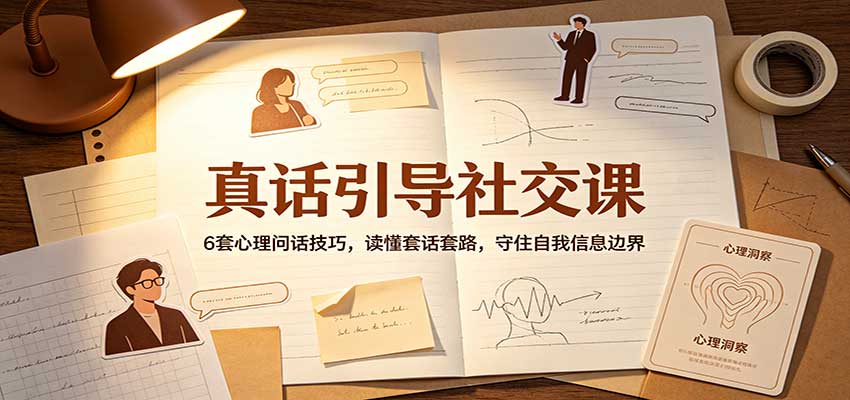 真话引导社交课:6套心理问话技巧,读懂套话套路,守住自我信息边界-MFXUI中国站