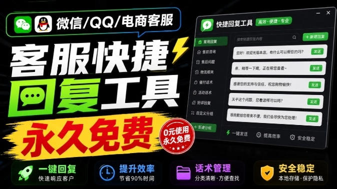 微信/QQ/电商客服快捷回复工具,支持多平台话术库与一键发送,永久免费,使用简单!易歪歪-MFXUI中国站